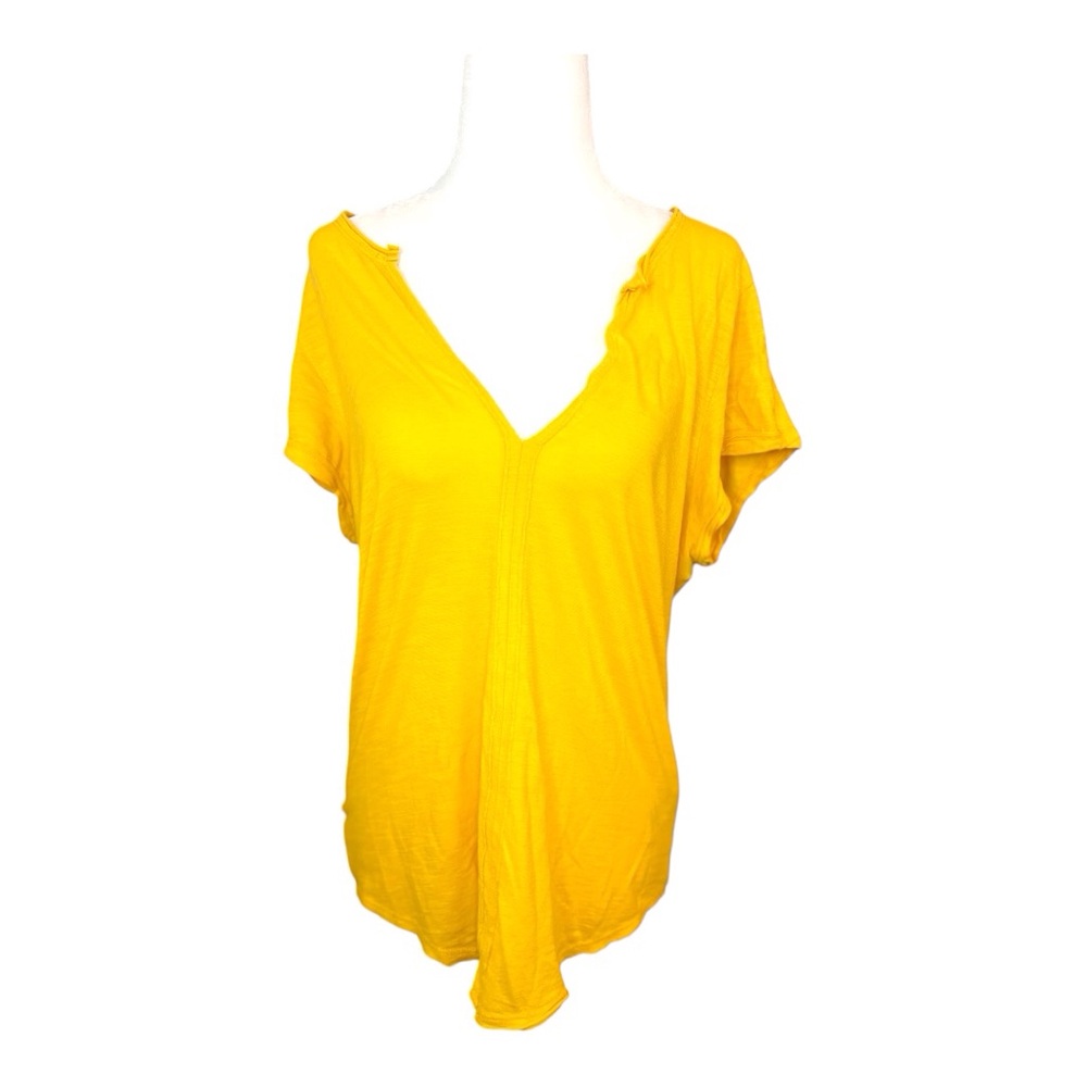 Pilcro yellow v neck top. Size medium.